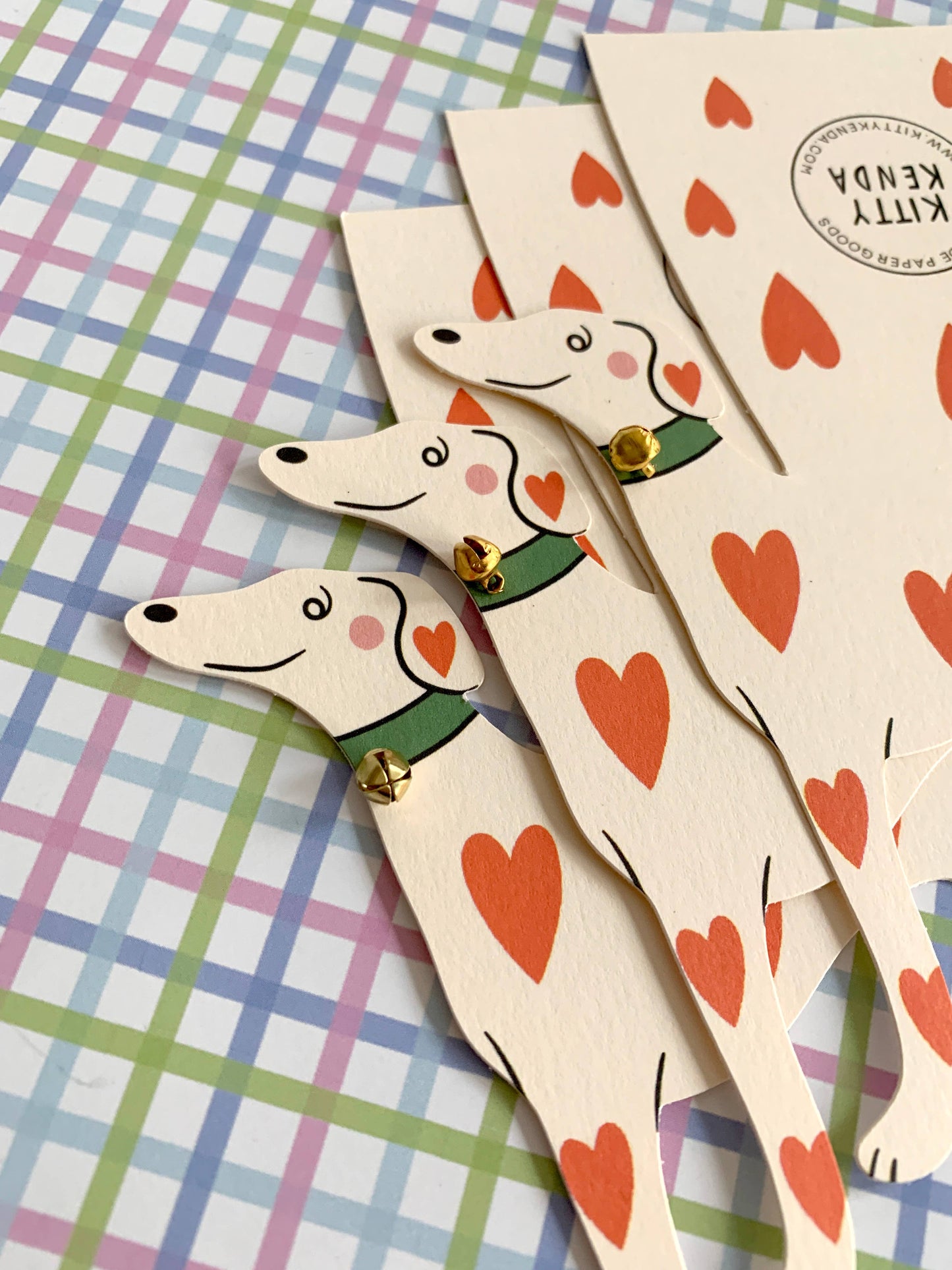 Loveheart Whippet Valentine’s Day Card
