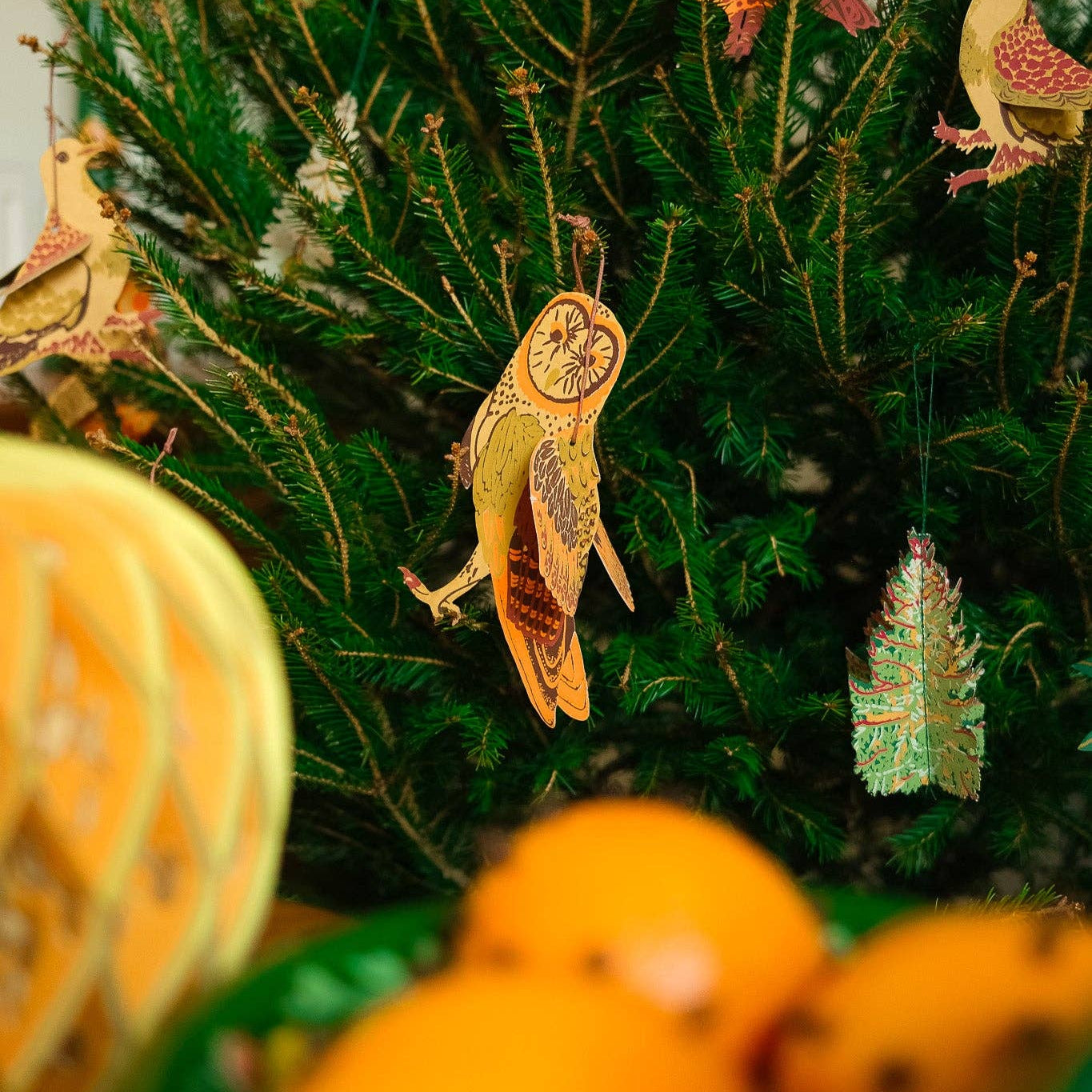 Winter Birds Paper Ornaments