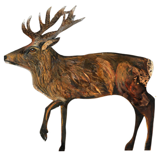 deer illustration wooden hanging decoration