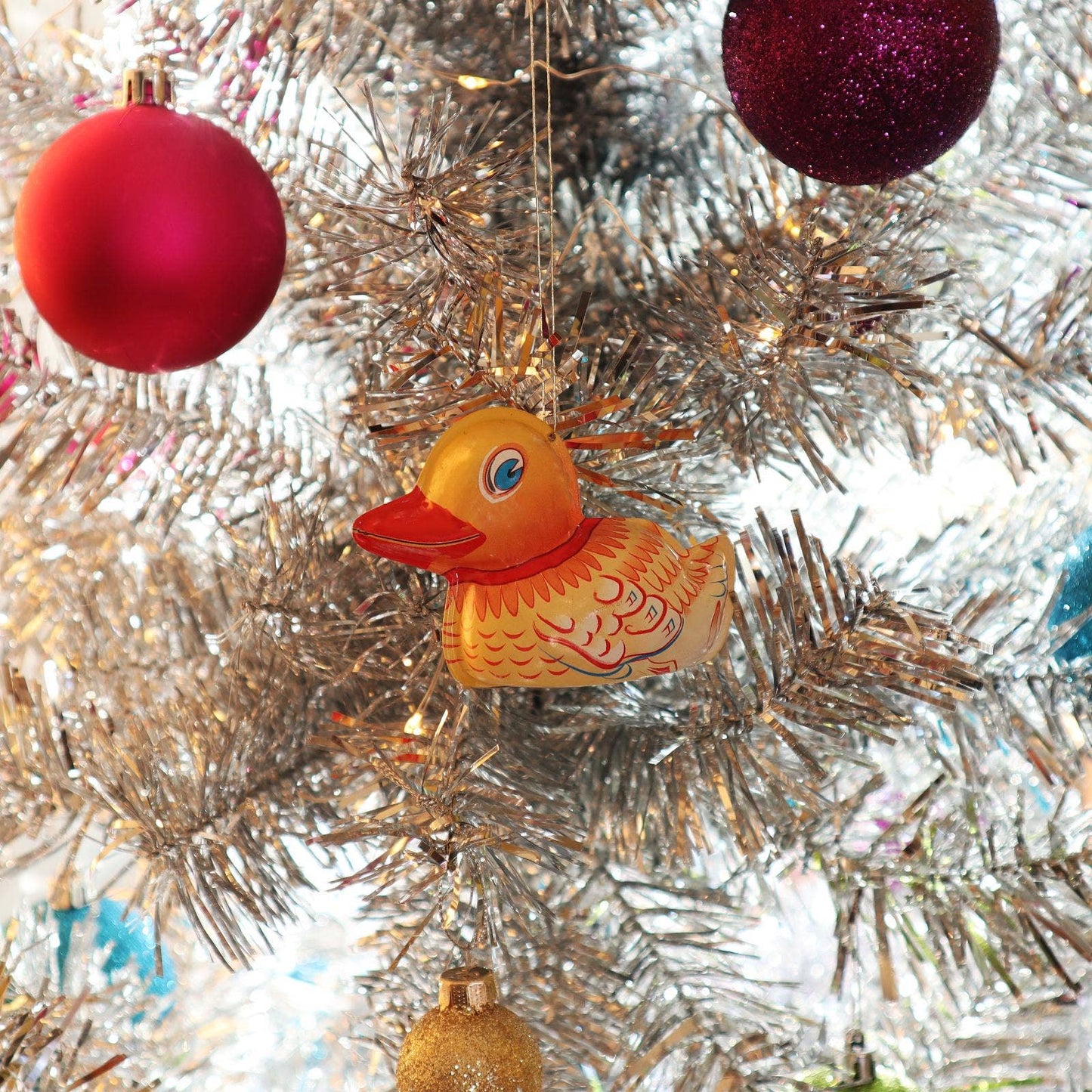 Tin Duck Christmas Tree Ornament