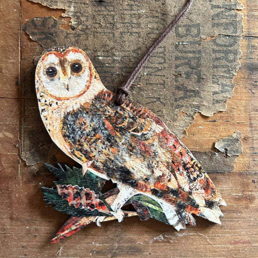 Woodland Owl birch plywood decoration 
