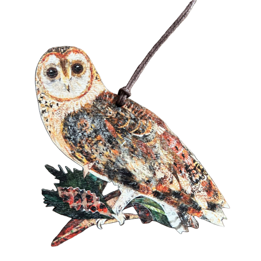 Woodland Owl birch plywood decoration 