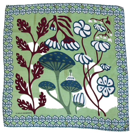 Alice Almond - Mini Sqaure Silk Scarf
