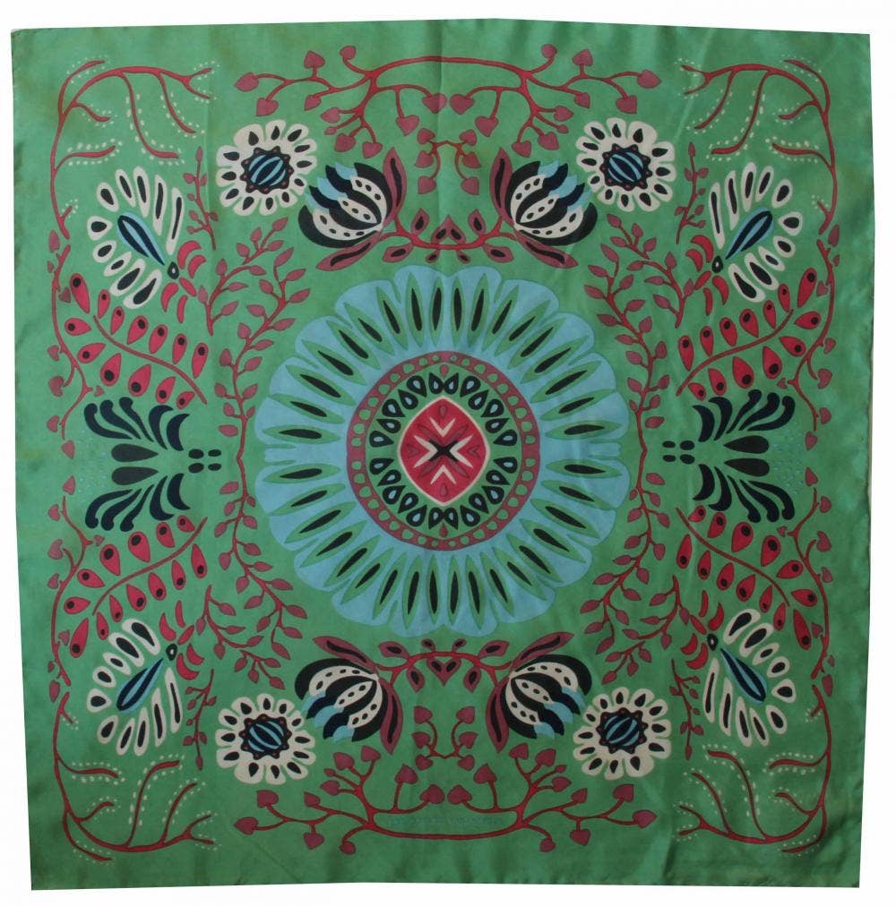 Mini Green Marushka Silk Scarf