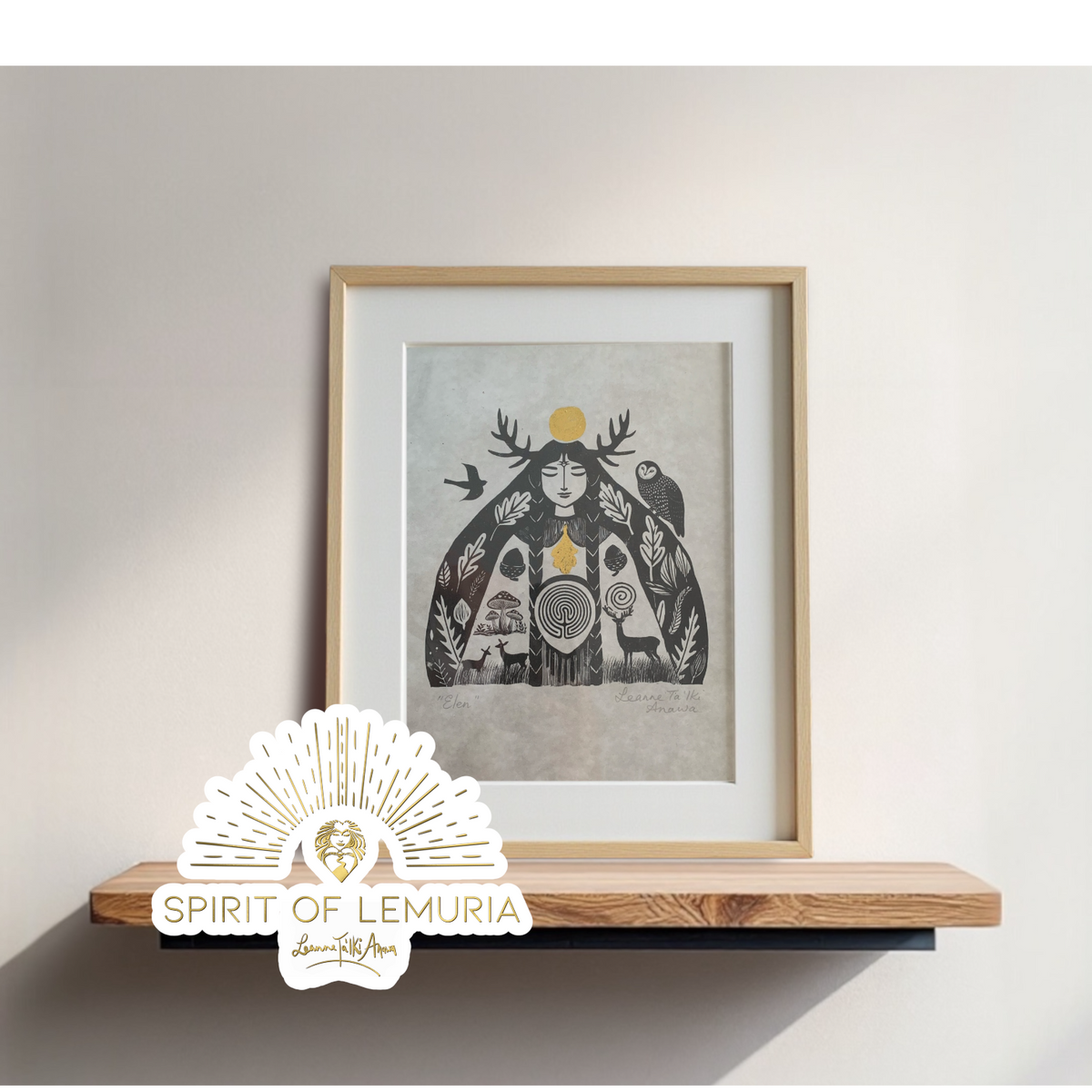 Elen of the Ways A4 Folk Art Print