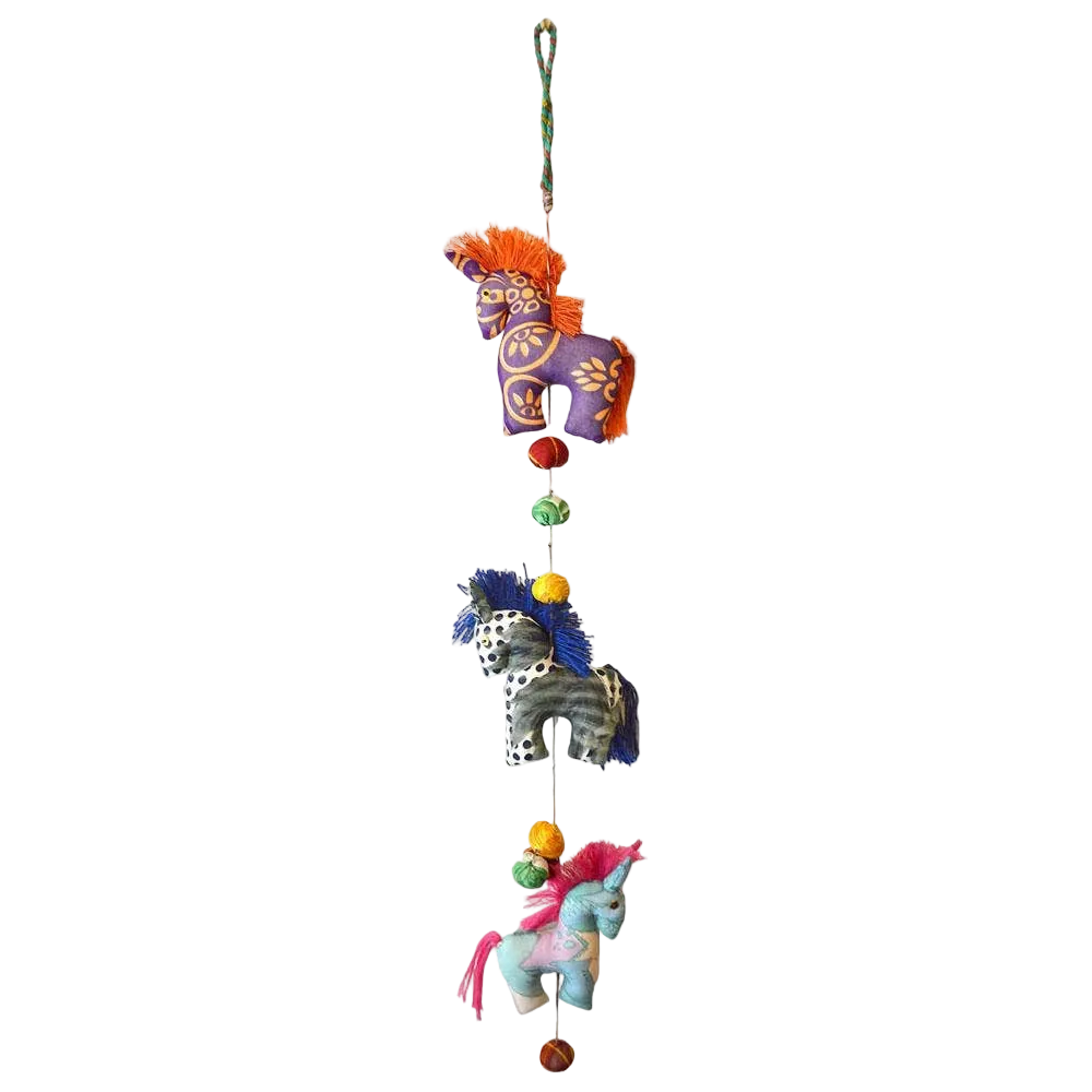 Colourful Horses Hanging Mobile