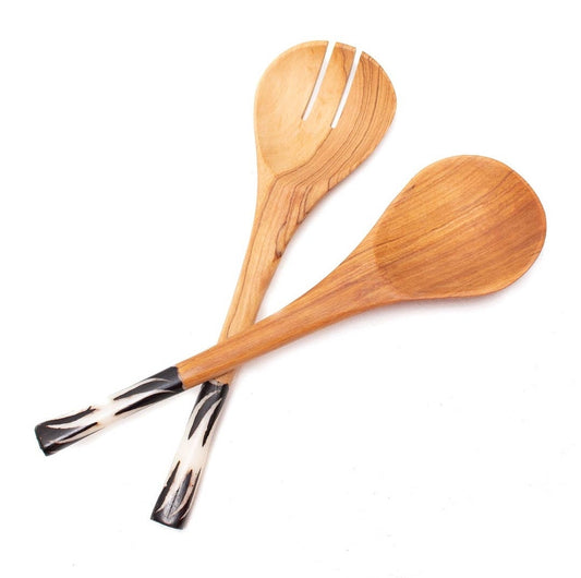 Batik Salad Server Spoons