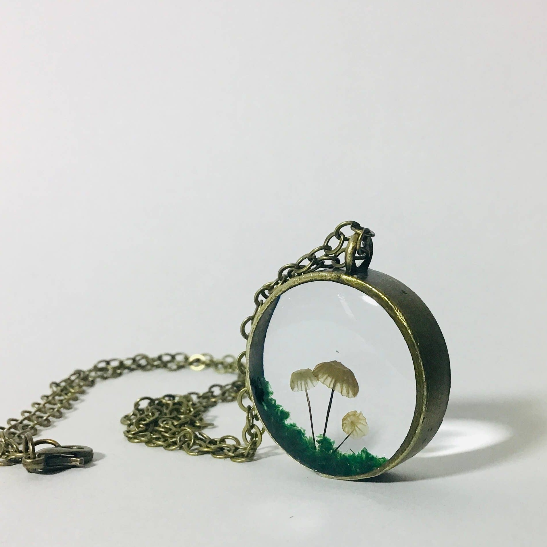 mushroom gift fungi necklace