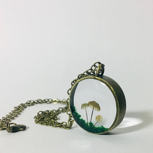 mushroom gift fungi necklace